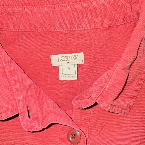 J Crew midi Dress Women's 10 Red Boho Safari Lyocell Soft Casual Garden y2k 90s - Picture 6 of 10